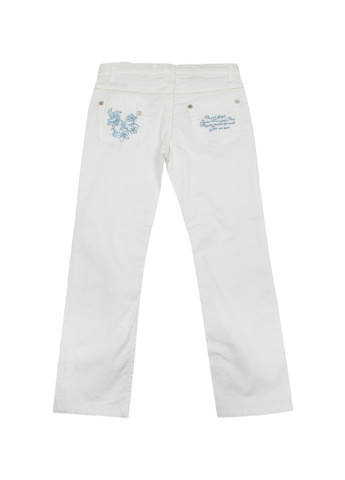 Белые кэжуал демисезонные прямые брюки CKS