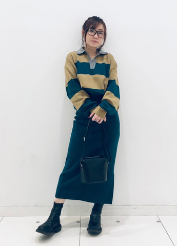 Бирюзовая кэжуал однотонная юбка Uniqlo карандаш