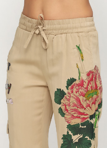 Светло-коричневые кэжуал демисезонные джоггеры брюки Desigual