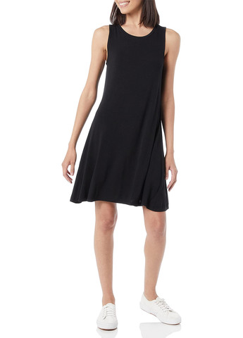 Черное кэжуал платье платье-майка Amazon Essentials однотонное