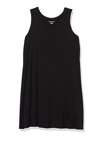 Черное кэжуал платье платье-майка Amazon Essentials однотонное