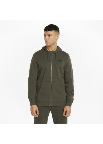 Зелена демісезонна худі power full-zip men's hoodie Puma