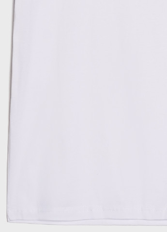 Белая летняя футболка женская базовая, рукав с подворотом KASTA design