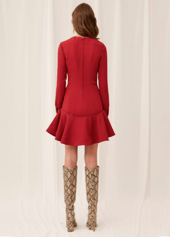 Бордова вечірня жіноча коктельна сукня Keepsake однотонна