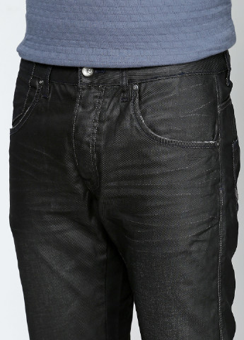 Черные демисезонные прямые джинсы Jack & Jones