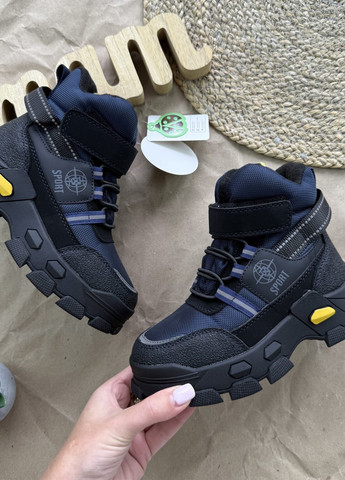 Темно-синие кэжуал зимние ботинки Kimboo