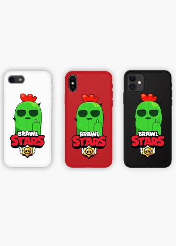 Чехол силиконовый Apple Iphone 8 plus Спайк Бравл Старс (Spike Brawl Stars) (6154-1013) MobiPrint (219288423)