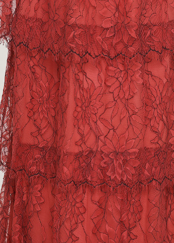 Терракотовая кэжуал с рисунком юбка Vila а-силуэта (трапеция)