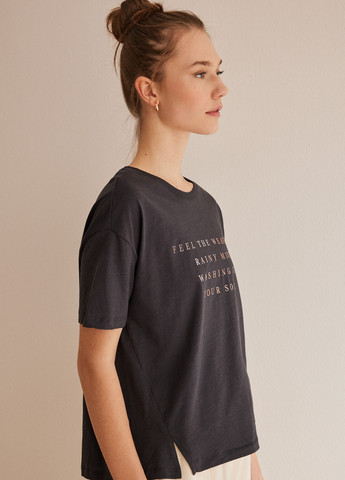 Темно-сіра літня футболка Women'secret