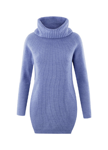 Светло-синий зимний свитер хомут Oodji