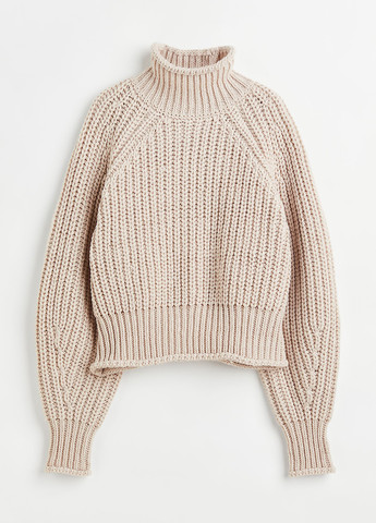 Светло-бежевый зимний джемпер зимовий H&M