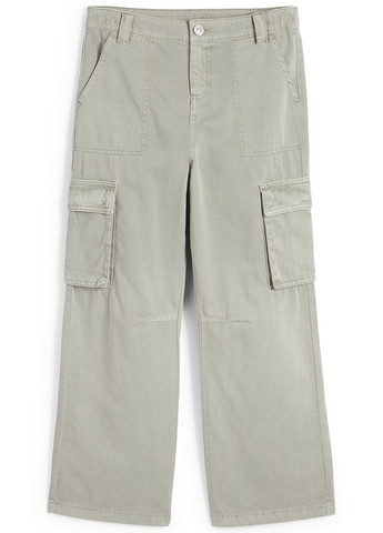 Серо-зеленые кэжуал демисезонные карго брюки C&A