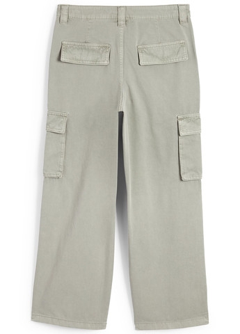 Серо-зеленые кэжуал демисезонные карго брюки C&A