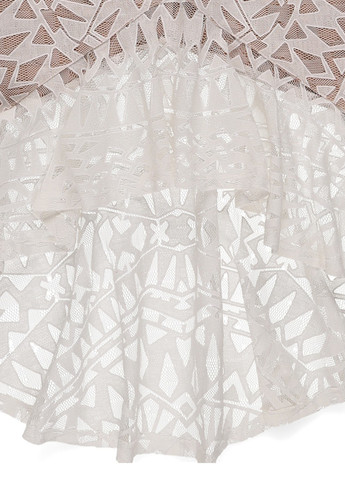Белое кэжуал платье годе Love Triangle с абстрактным узором