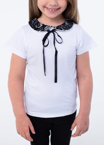 Белая однотонная блузка Vidoli летняя