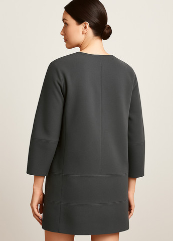 Сіро-зелене демісезонне Пальто однобортне Sassofono