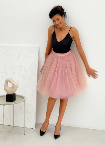 Розовая праздничный однотонная юбка Тю-Тю! пышная