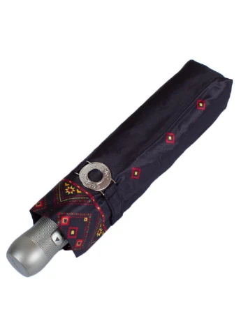 Чёрный женский складной зонт полный автомат 106 см Doppler (194317825)