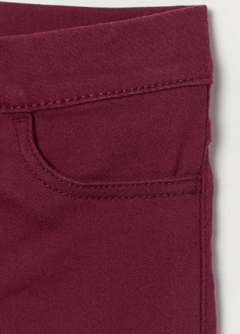 Бордовые демисезонные джеггинсы H&M