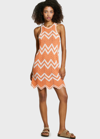 Помаранчева кежуал сукня а-силует Pepe Jeans в смужку