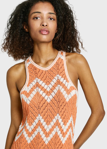 Помаранчева кежуал сукня а-силует Pepe Jeans в смужку