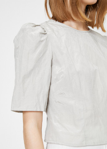 Светло-серая летняя блуза KOTON