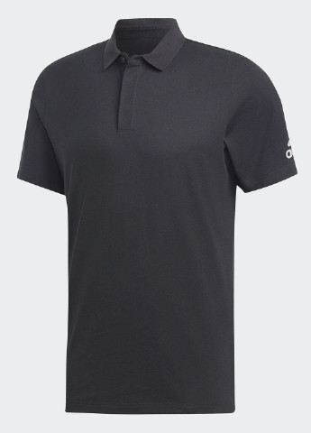 Черная футболка-поло для мужчин adidas с логотипом