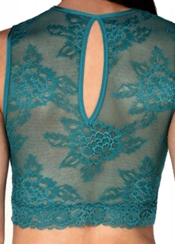 Бирюзовый топ бюстгальтер Fashion Forms без косточек полиамид