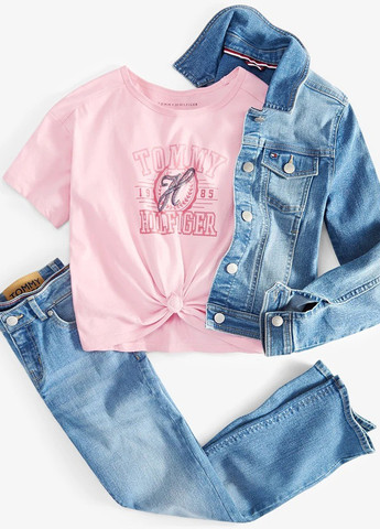 Синие демисезонные прямые джинсы Tommy Hilfiger