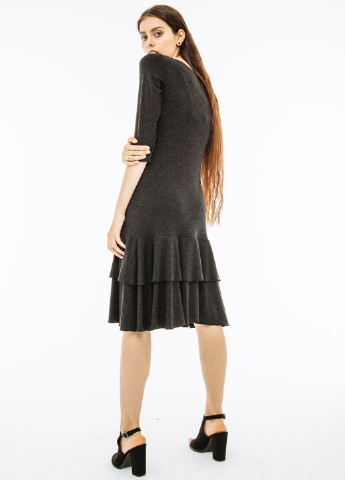 Темно-сіра кежуал сукня Nadi Renardi однотонна