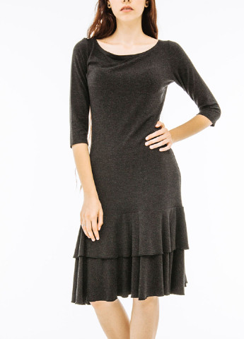 Темно-сіра кежуал сукня Nadi Renardi однотонна