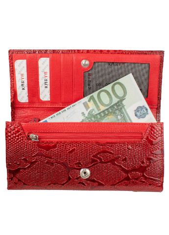 Жіночий шкіряний гаманець 19х9х3 см Karya (253027458)