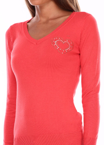 Коралловый демисезонный пуловер пуловер Elegance