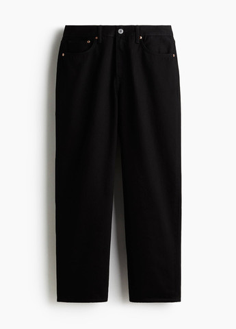 Черные демисезонные прямые джинсы H&M