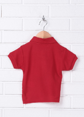 Красная детская футболка-поло для мальчика Sprider однотонная