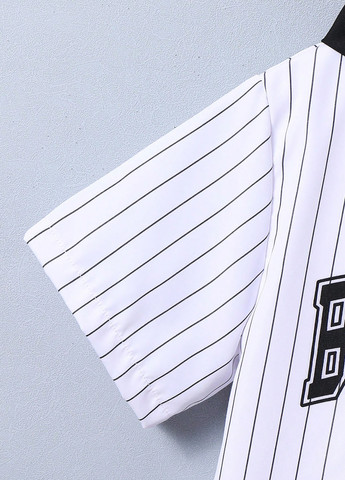 Белая кэжуал рубашка в полоску SHEIN