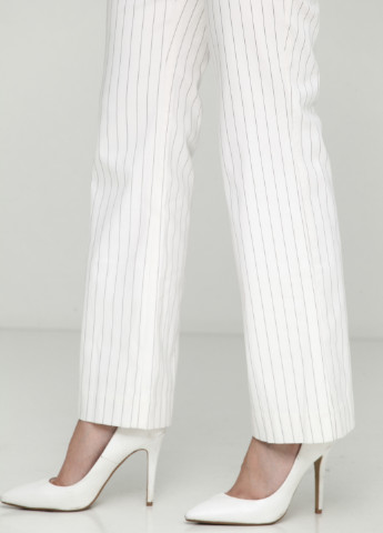 Белые кэжуал демисезонные прямые брюки Talbots