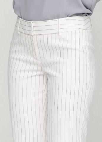 Белые кэжуал демисезонные прямые брюки Talbots