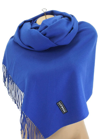 Жіночий кашеміровий шарф Синій LuxWear S47011 однотонний синій кежуал акрил, віскоза, кашемір