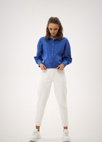 Белые повседневный демисезонные зауженные брюки Dianora