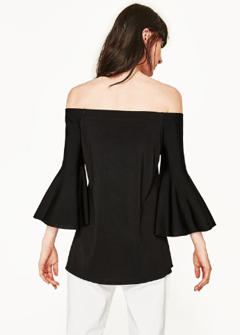 Чорна літня блуза Lie Zara