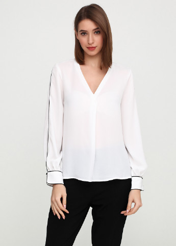 Белая демисезонная блуза Mango