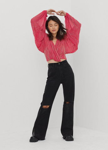 Рожева блуза на запах Nasty Gal