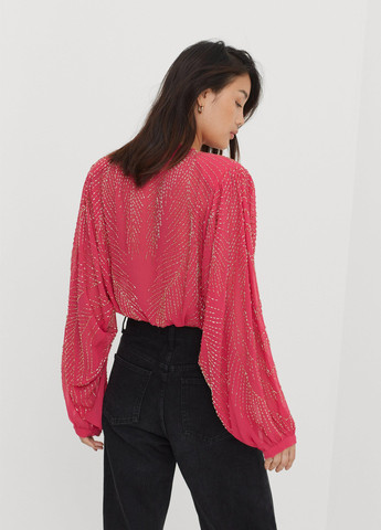 Рожева блуза на запах Nasty Gal