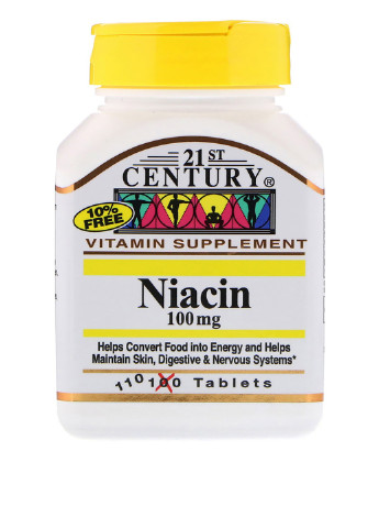 Ниацин (110 таб.), 100 мг 21st Century (251206599)