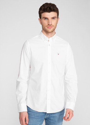 Белая кэжуал рубашка Gant