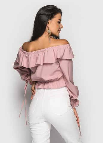 Пудровая демисезонная блуза Larionoff