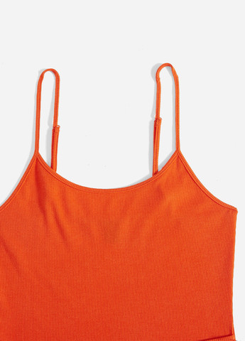 Помаранчева кежуал сукня на запах, сукня-майка SHEIN однотонна