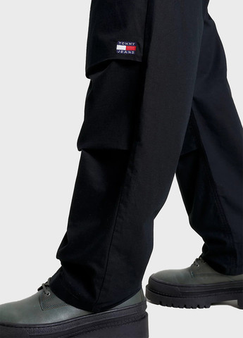Черные кэжуал демисезонные прямые брюки Tommy Jeans