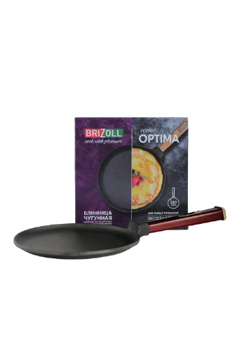 Сковорода для млинців чавунна Optima-Bordo 220 х 15 мм Brizoll (255190782)